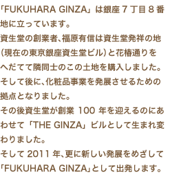 「FUKUHARA GINZA」は銀座7丁目8番地に立っています。